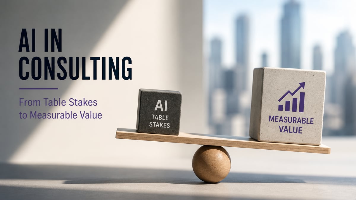 AI in Consulting: Table Stakes, Token Costs, and the Race to Prove Value