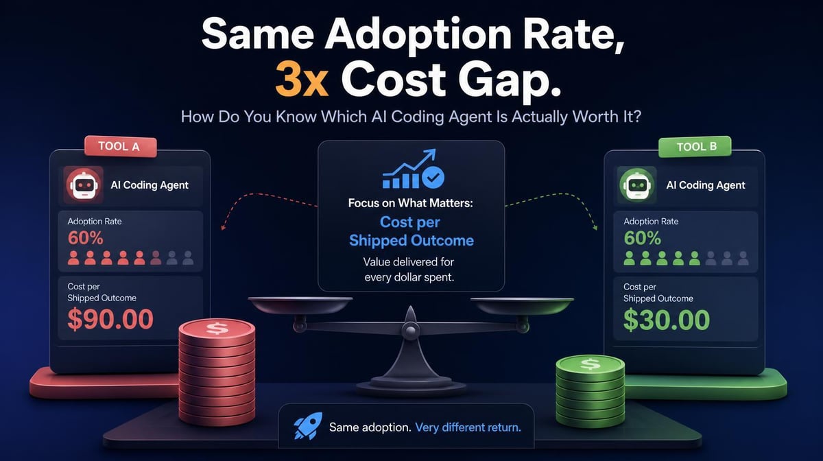 Same Adoption Rate, 3x Cost Gap. How Do You Know Which AI Coding Agent Is Actually Worth It?