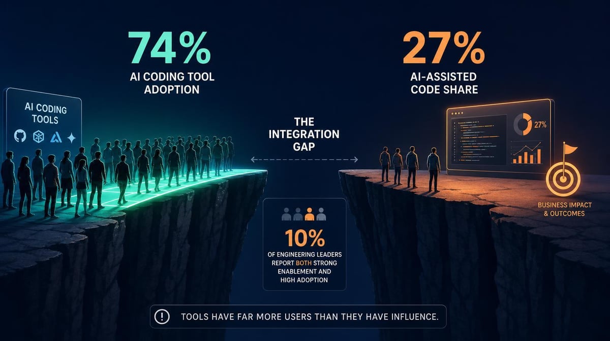 AI Coding Tool Adoption Is High. Is It Actually Part of the Workflow?