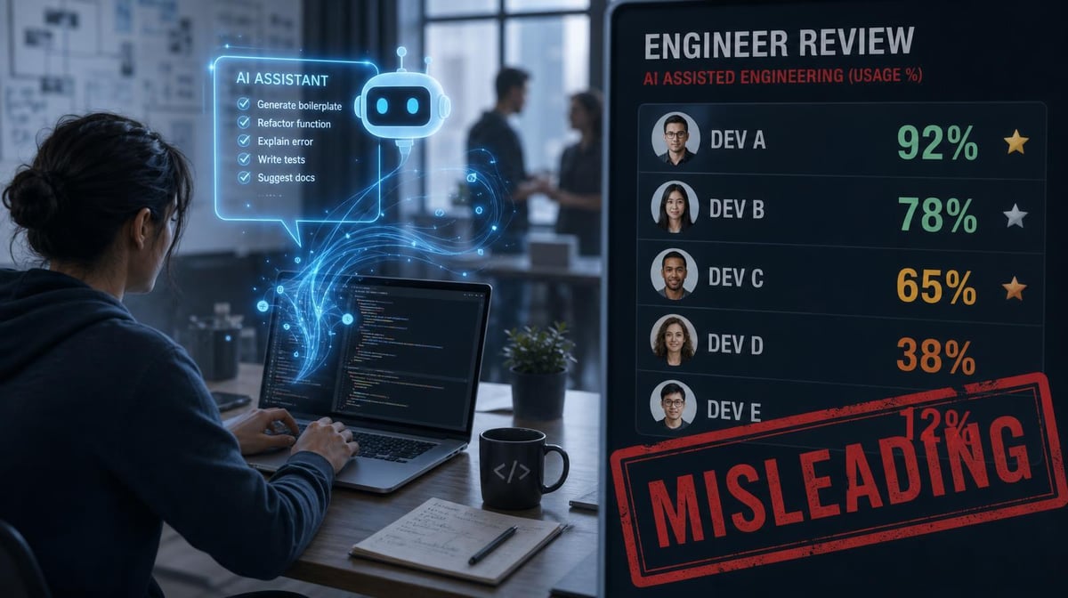Why AI-Assisted Engineering Data Shouldn't Be Used to Rank Individual Developers