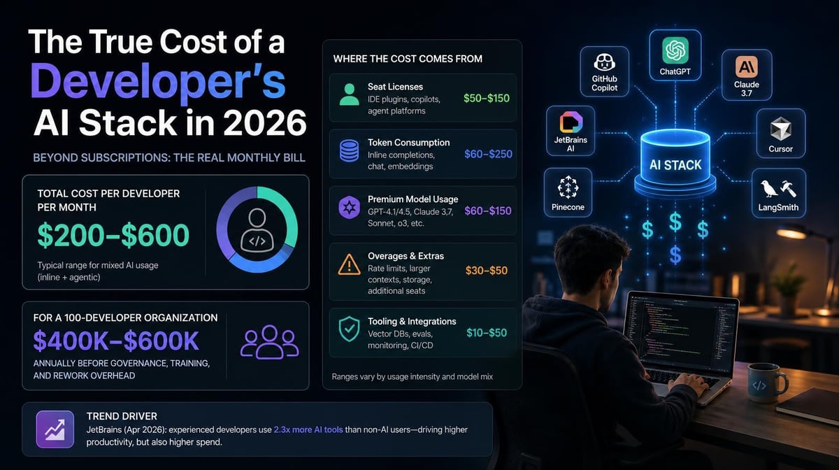 The True Cost of a Developer’s AI Stack in 2026 Is Not What the Pricing Pages Say
