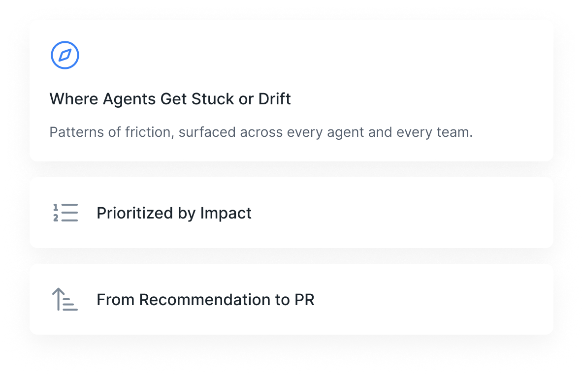 Environment readiness feature cards