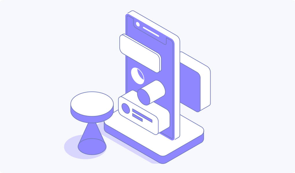 Illustration of a developer profile and interface representing engineer-agent collaboration